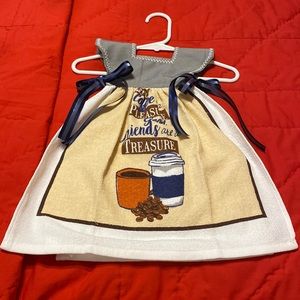 Handmade good coffee is a pleasure good friends are a treasure oven towel